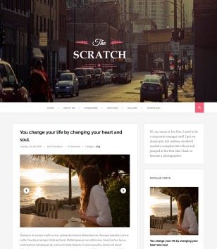 Scratch Pink Responsiveblogger template