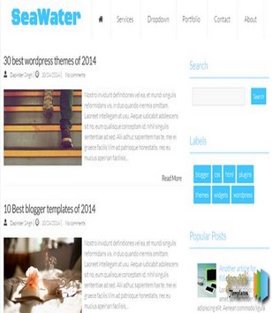 SeaWater Magazineblogger template