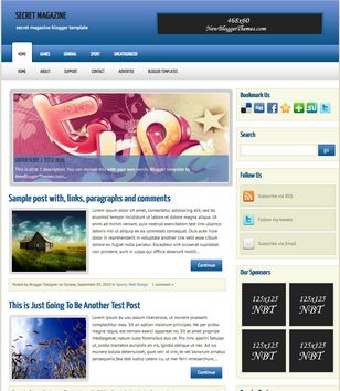 Secret Magazineblogger template
