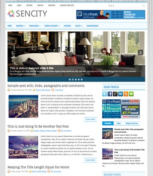Sencity 2 Columnsblogger template