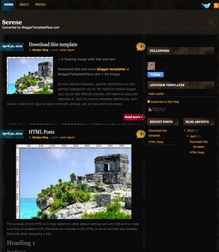 Sereneblogger template