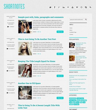 Shortnotesblogger template