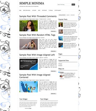 Simple Minimablogger template