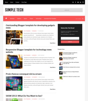 Simple Tech Magblogger template