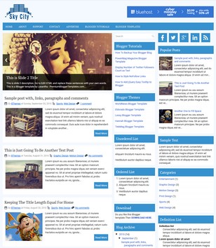 SkyCity Realestateblogger template