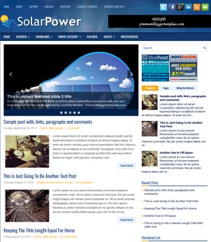 SolarPower Blue Blogger Templateblogger template