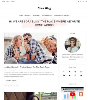Sora Blog Responsiveblogger template