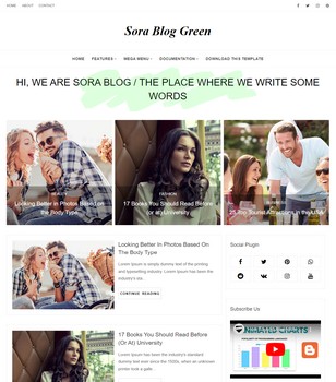 Sora Blog Greenblogger template