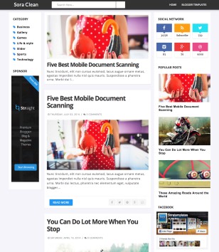 Sora Cleanblogger template