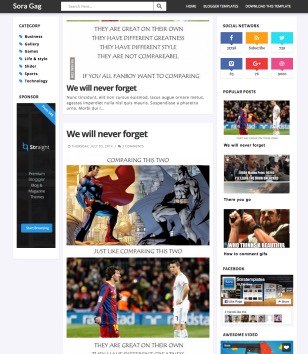 Sora Gagblogger template