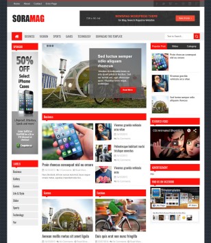 Sora Magazine Newsblogger template