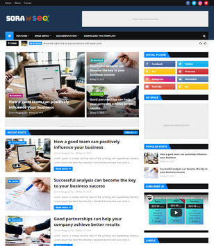 Sora SEO 2blogger template