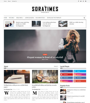 Sora Timesblogger template