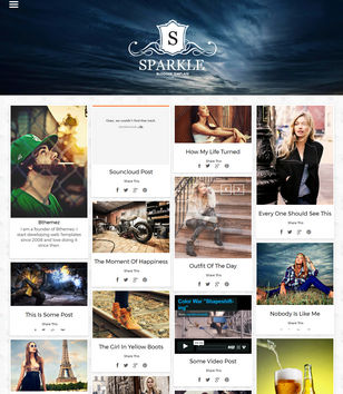 Sparkle Grid Responsiveblogger template