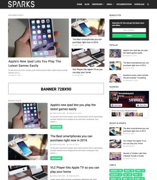 Sparksblogger template