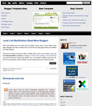 Spiradblogger template