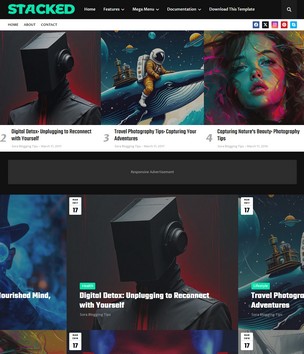 Stackedblogger template