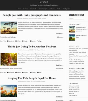 Stock Simpleblogger template