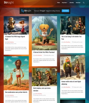 Straight Responsiveblogger template