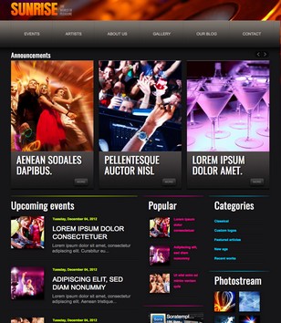 Sunrise Musicblogger template