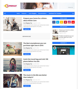 SuperFastblogger template