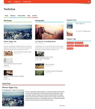 Techclue Responsive Seoblogger template