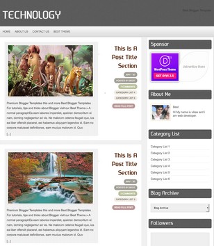 Technology bloggerblogger template