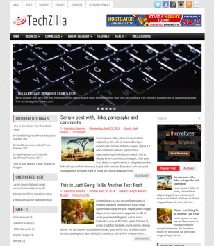 Responsive TechZillablogger template