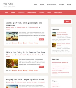 The Funk Simpleblogger template