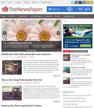 TheNewsPaperblogger template