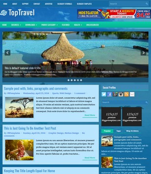 TopTravel 2 Columnsblogger template