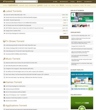 Torrentism File Shareblogger template
