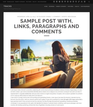 Tracks Responsiveblogger template