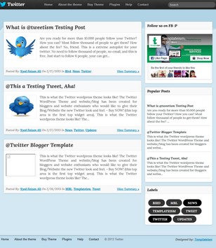 Twitters Timelineblogger template