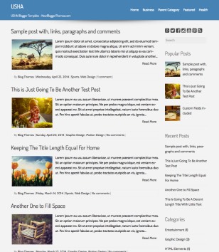USHA Simpleblogger template
