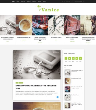 Vaniceblogger template