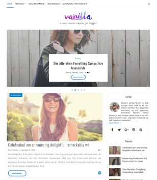 Vanillablogger template
