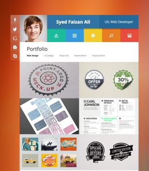 vCard Responsiveblogger template