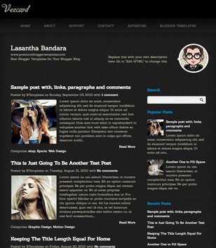 Veecardblogger template