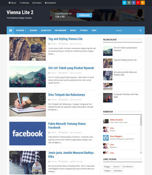 Vienna Lite 2blogger template