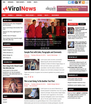 ViralNews Blogblogger template