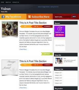 Vulcanblogger template
