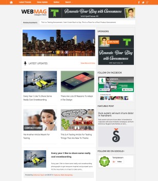 Webmagblogger template