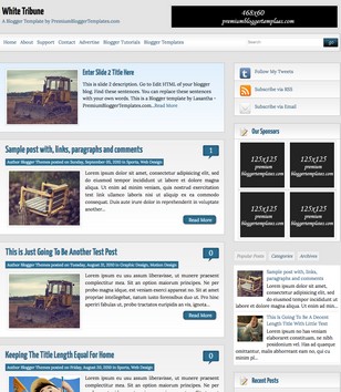 White Tribuneblogger template