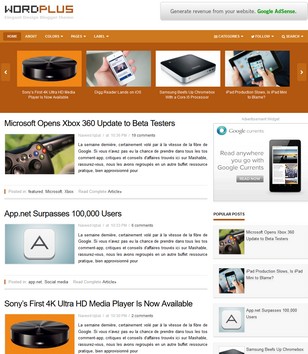 Wordplus Technologyblogger template