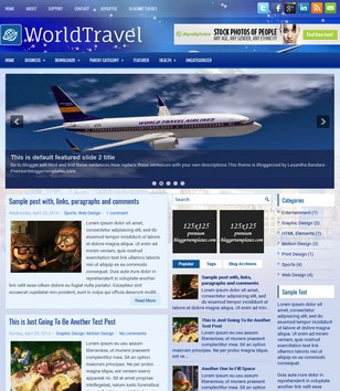 WorldTravel Blueblogger template