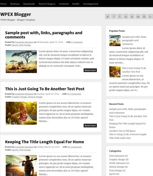 WPEX Simpleblogger template
