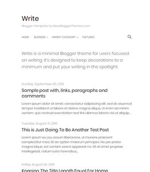 Write Simpleblogger template