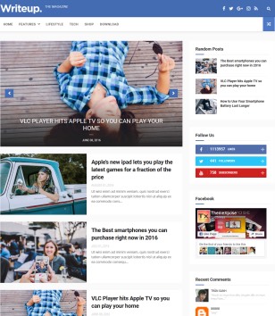 WriteUp Personalblogger template