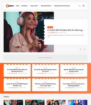 Xenifyblogger template